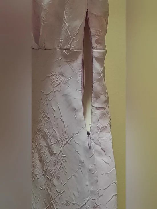 CDC Petite Lavender Ruffled V-Neck Cocktail Dress - Picture 6 of 10